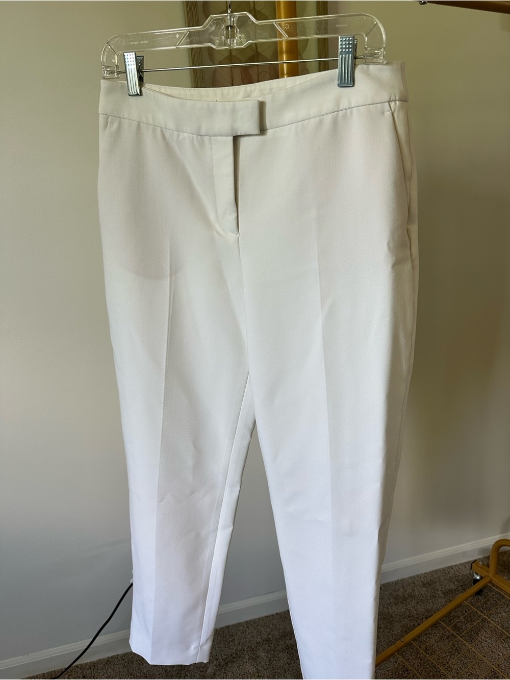 Zara Women's Classic White Dress Pants - Size M